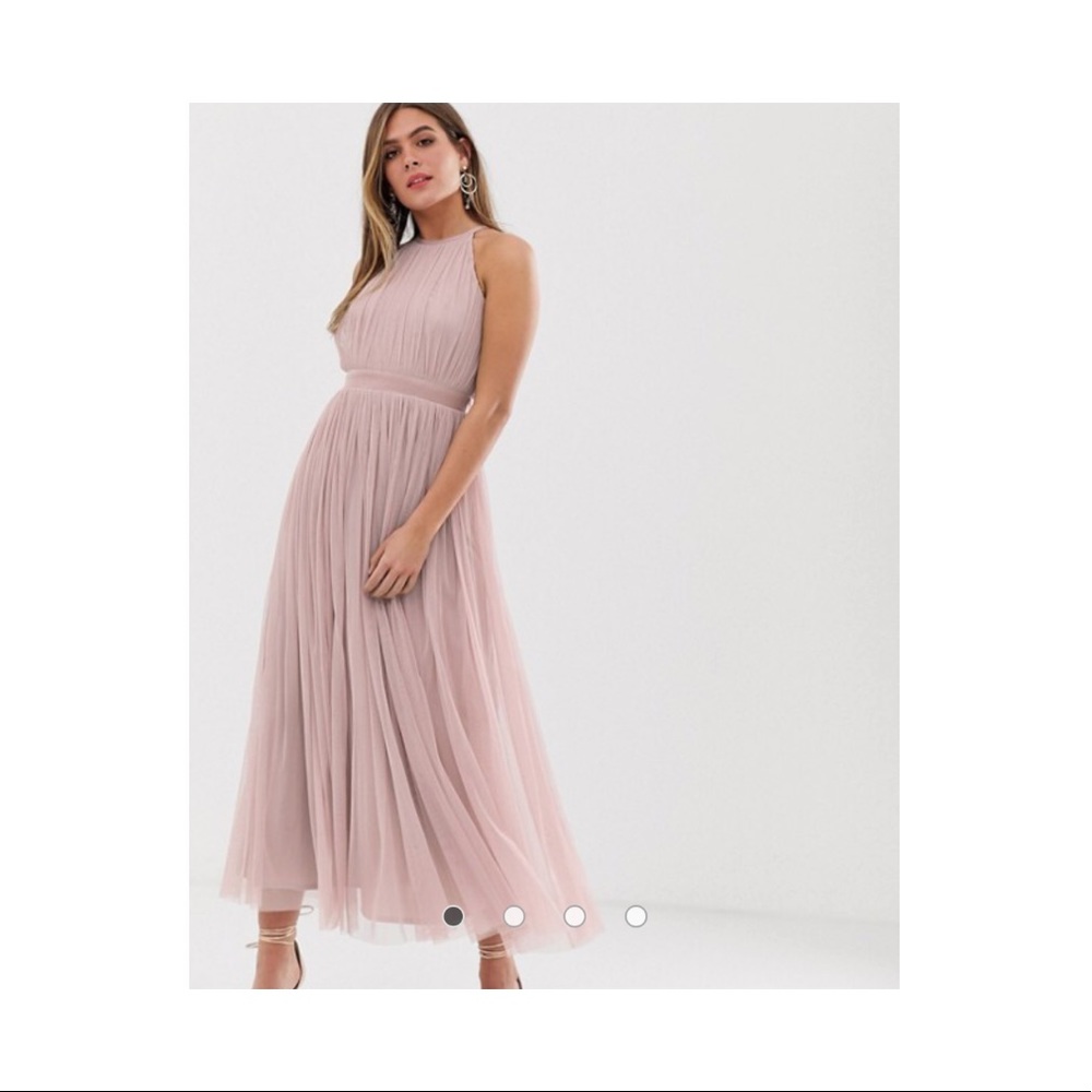 Love tulle halterneck midaxi dress